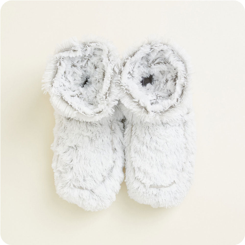 Microwavable Marshmallow Gray Warmies Boots - Warmies USA