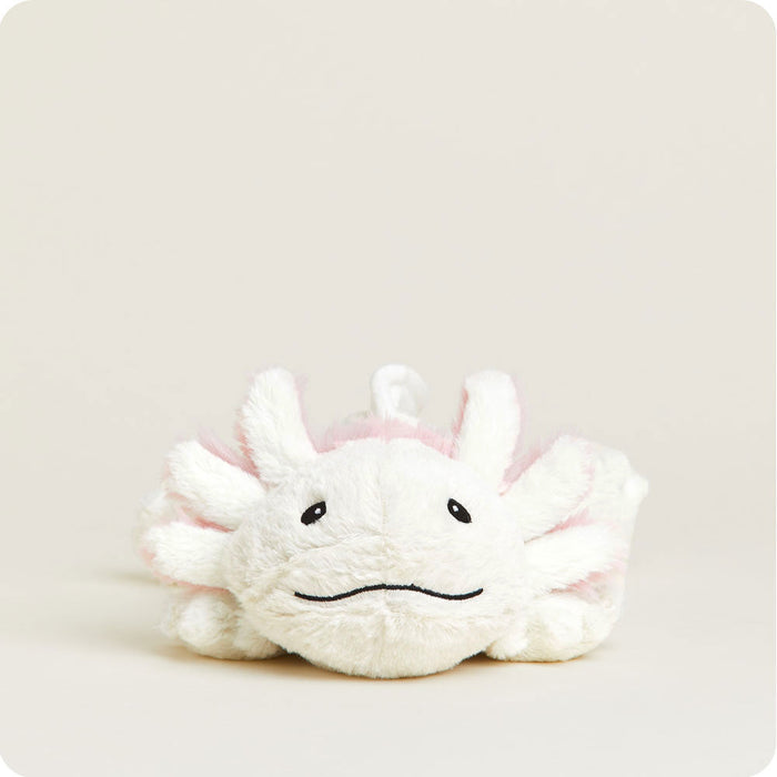 Soothing Microwaveable White and Pink Huggable Axolotl