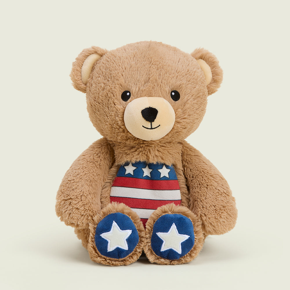 USA Theme Bear Warmies Plush Front