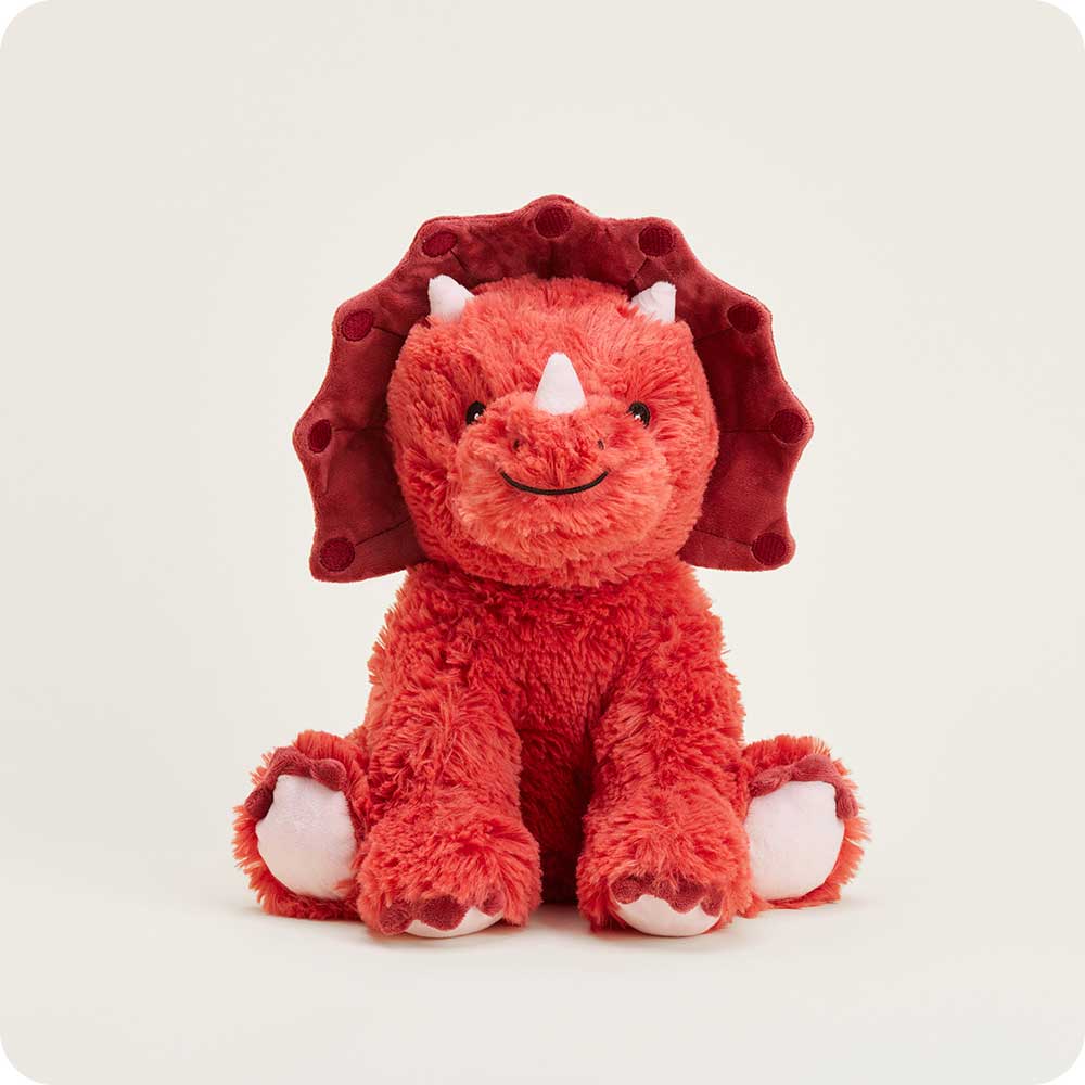 Microwavable Red Triceratops Stuffed Animal Warmies