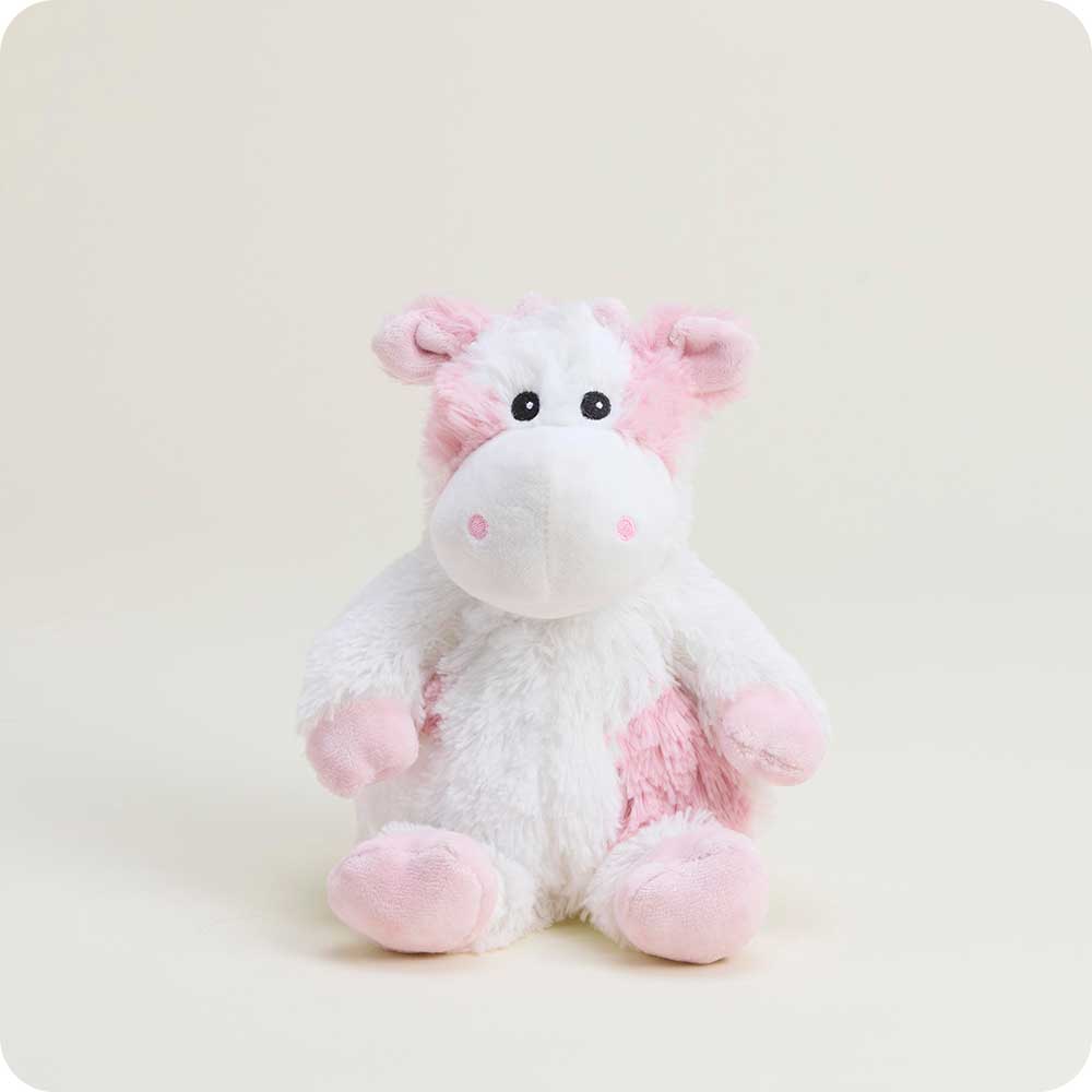microwavable pink cow stuffed animal junior size warmies