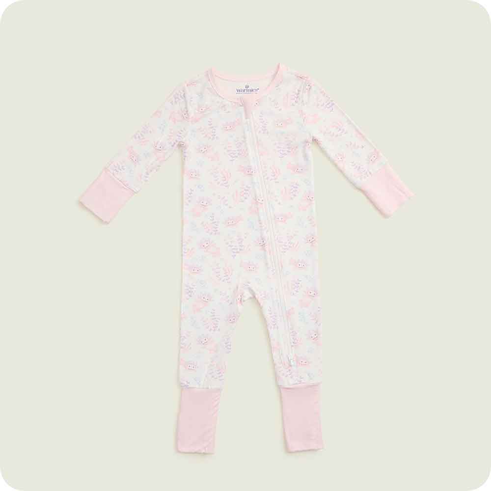 warmies pink axolotl footie pajamas